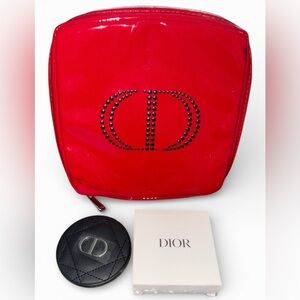 Dior Bundle: Pocket Mirror NWT and Cosmetic bag GUC